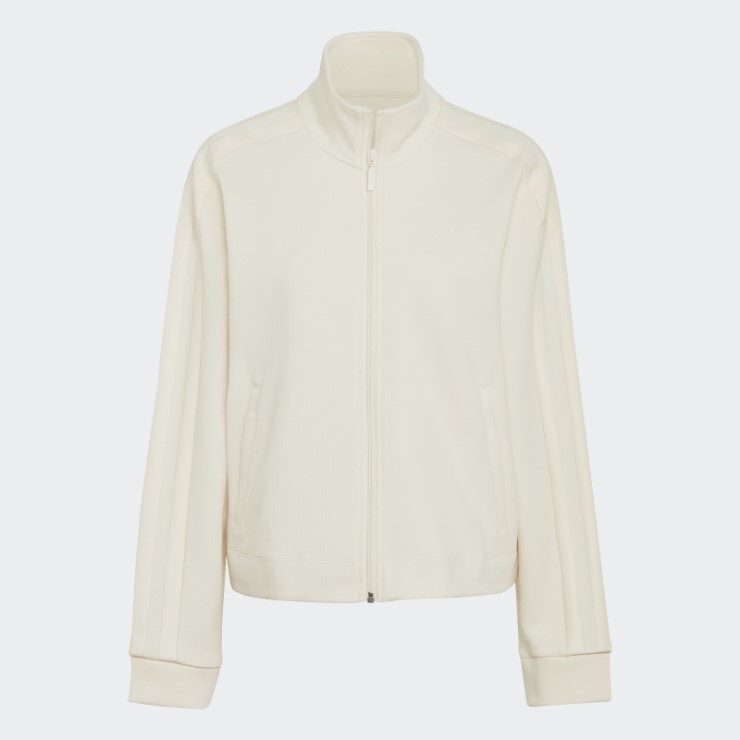 Chaqueta De Chándal Con Rayas Gruesas Adicolor Contempo De Adidas En Blanco