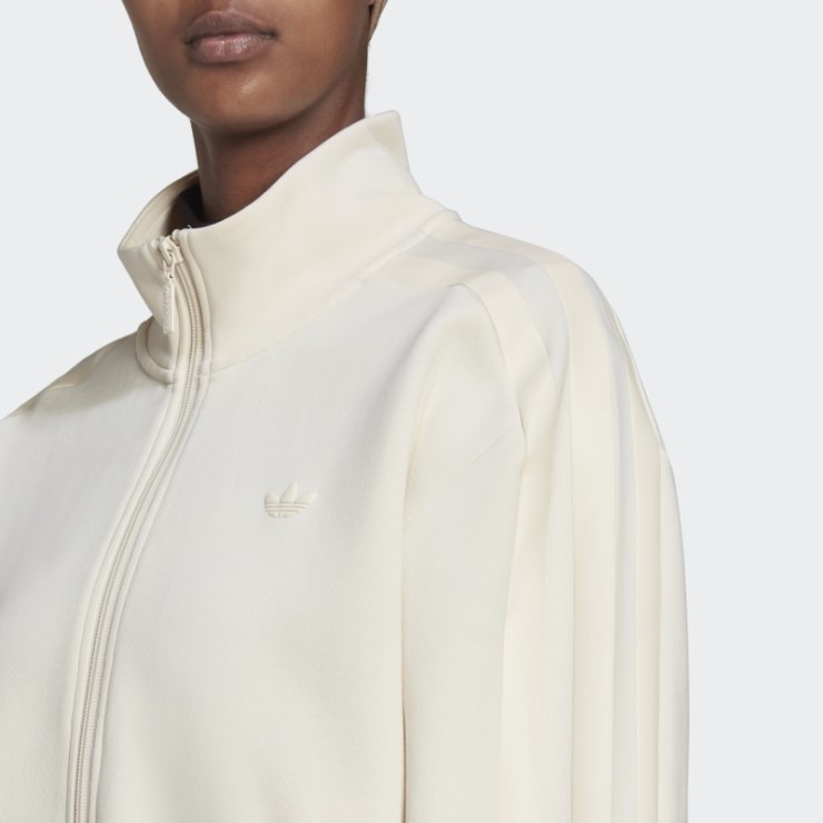 Chaqueta De Chándal Con Rayas Gruesas Adicolor Contempo De Adidas En Blanco