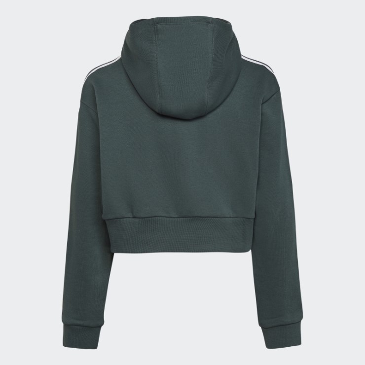 Adidas Sudadera Corta Con Capucha Verde Mineral Adicolor