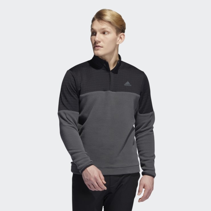 Jersey Negro Con Cremallera De 1/4 Repelente Al Agua Adidas