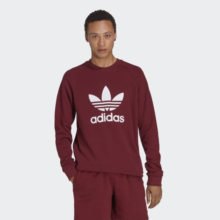 Sudadera Adicolor Classics Trefoil Cuello Redondo Rojo Adidas