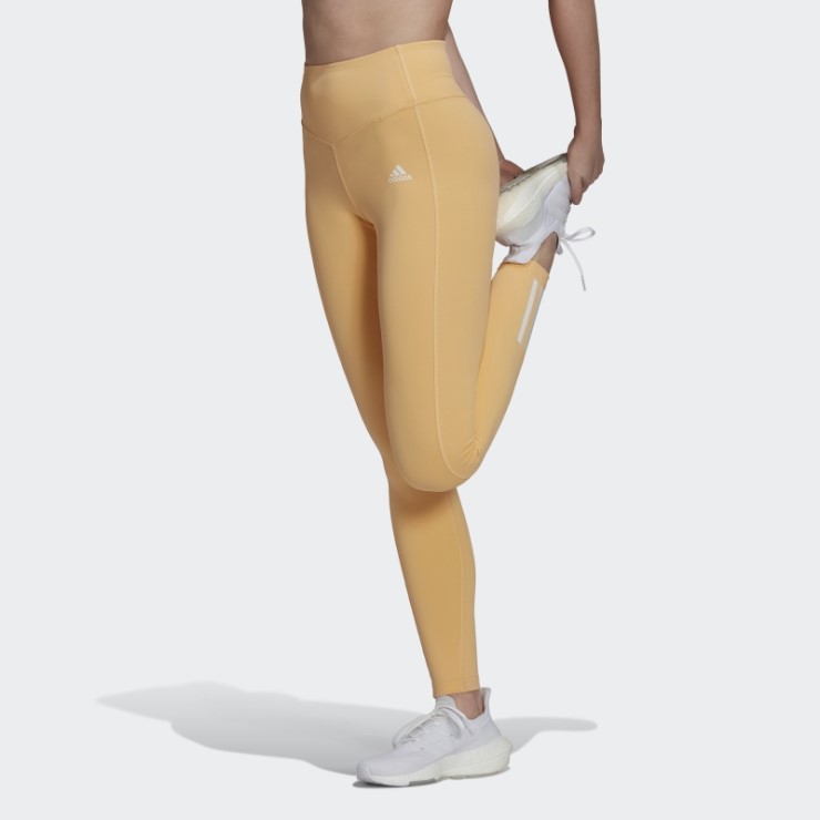 Mallas De Entrenamiento De Tiro Alto Adidas Hyperglam Aeroready ámbar