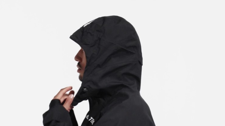 Negro Adidas Terrex 2 Capas Rain.rdy Anorak De Nieve
