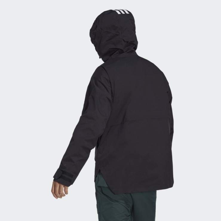 Negro Adidas Terrex 2 Capas Rain.rdy Anorak De Nieve