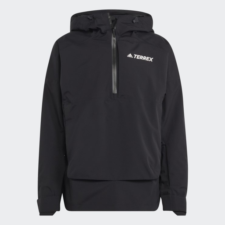 Negro Adidas Terrex 2 Capas Rain.rdy Anorak De Nieve