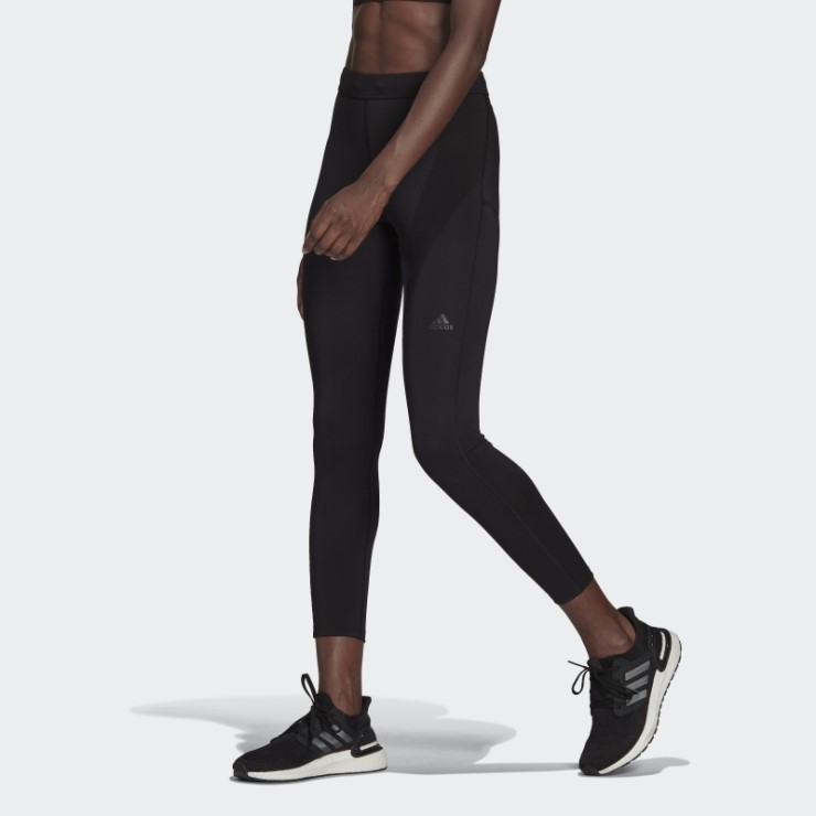 Negro Adidas Run Iconos 7/8 Leggings De Running