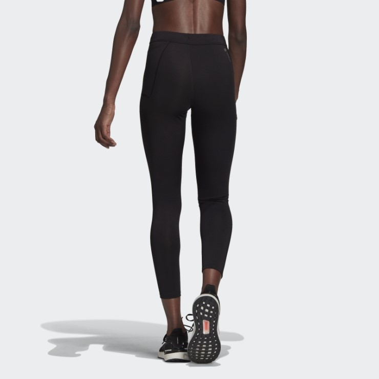 Negro Adidas Run Iconos 7/8 Leggings De Running