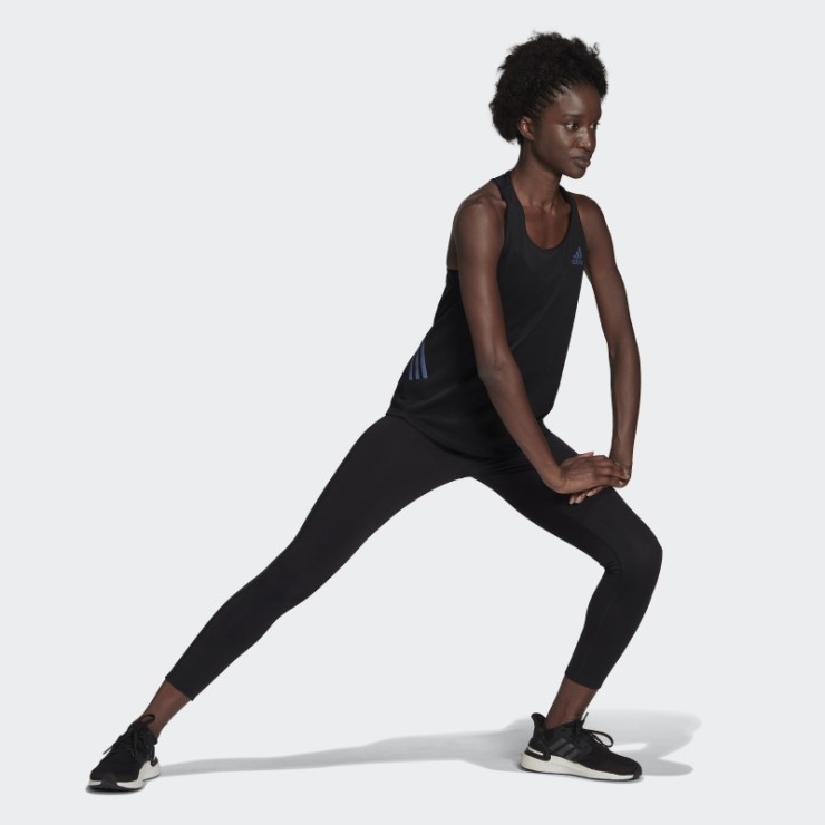 Negro Adidas Run Iconos 7/8 Leggings De Running