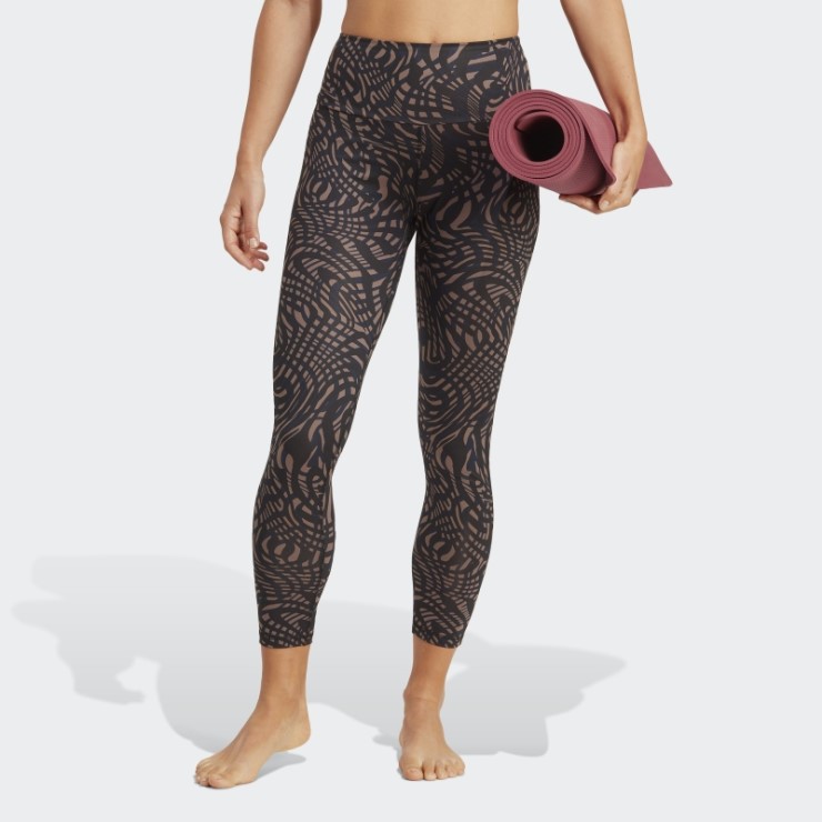Negro Adidas Yoga Essentials Leggings Estampados 7/8