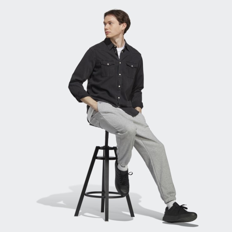 Pantalón Adidas All Szn French Terry Gris Medio