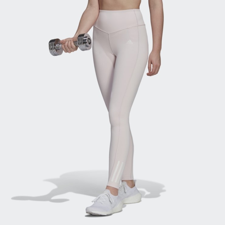 Mallas De Entrenamiento De Tiro Alto Adidas Hyperglam Aeroready Rosa