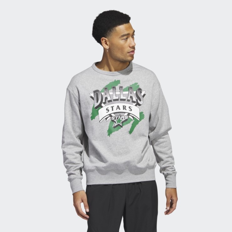 Sudadera Gris Medio Adidas Stars Vintage Crew