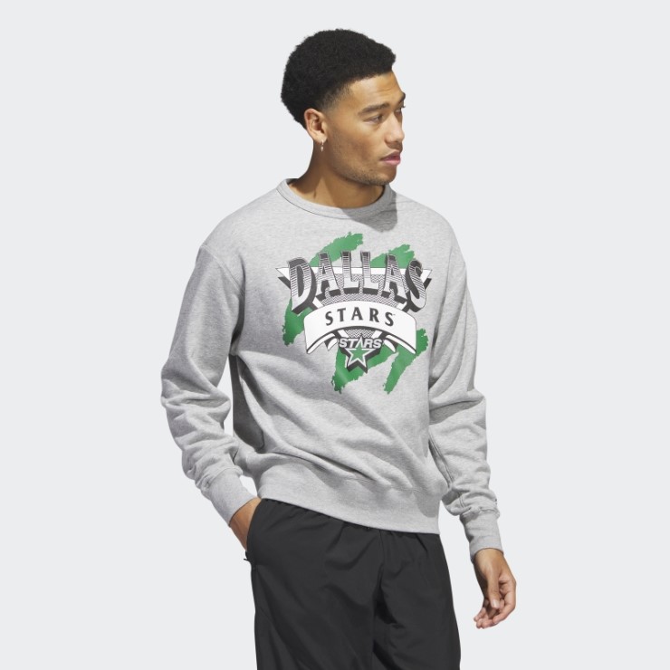 Sudadera Gris Medio Adidas Stars Vintage Crew