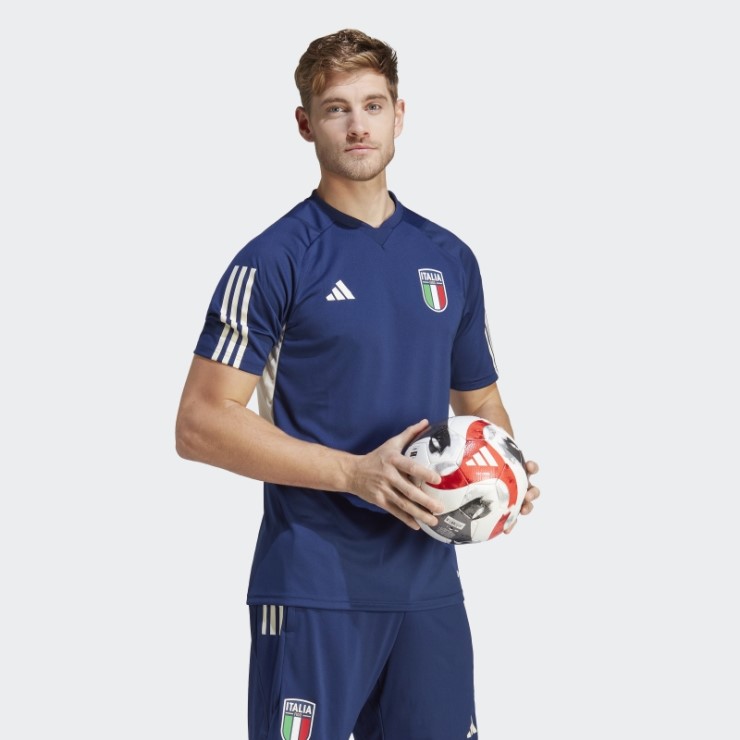 Adidas Camiseta De Entrenamiento Azul Oscuro Italia Tiro 23