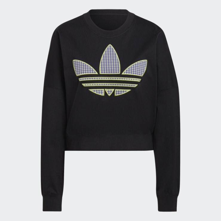 Sudadera Suelta Adidas Con Aplicación De Trébol Negro