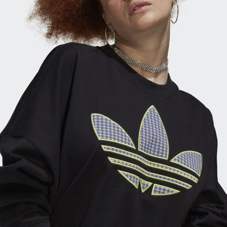 Sudadera Suelta Adidas Con Aplicación De Trébol Negro