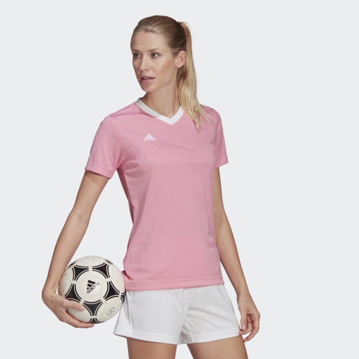 Camiseta Adidas Entrada 22 Rosa Brillo