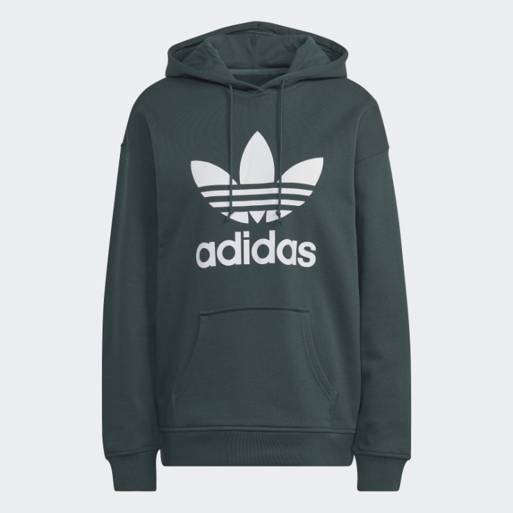 Adidas Sudadera Con Capucha Verde Mineral Adicolor Trefoil