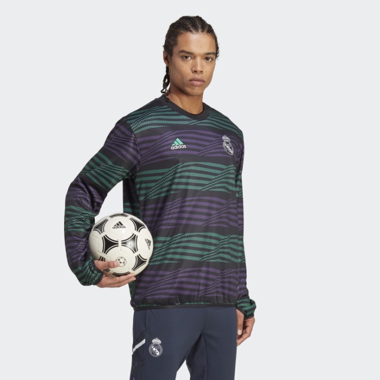 Camiseta Adidas Negra Pre-partido Real Madrid