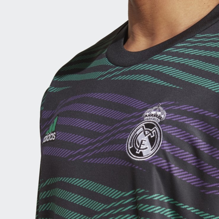 Camiseta Adidas Negra Pre-partido Real Madrid