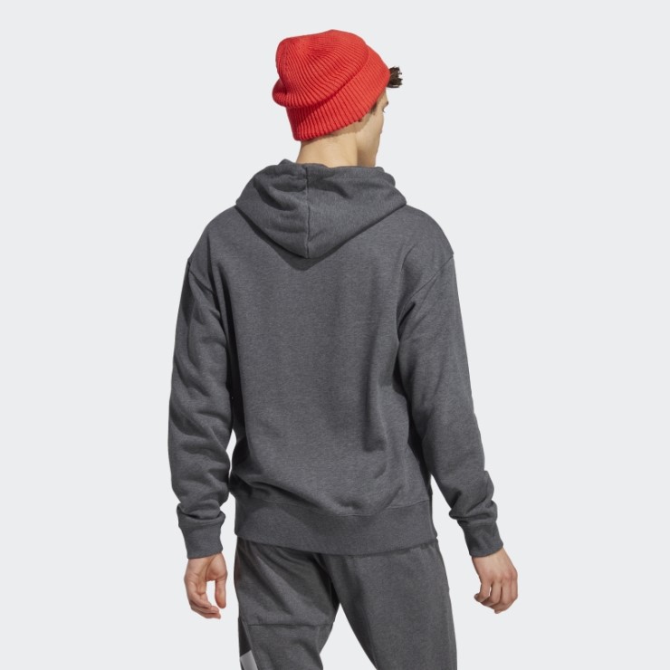 Sudadera Adidas Gris Oscuro Jaspeado All Szn French Terry Sudadera Con Capucha