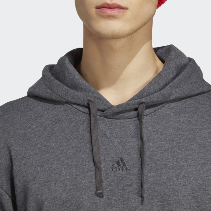 Sudadera Adidas Gris Oscuro Jaspeado All Szn French Terry Sudadera Con Capucha