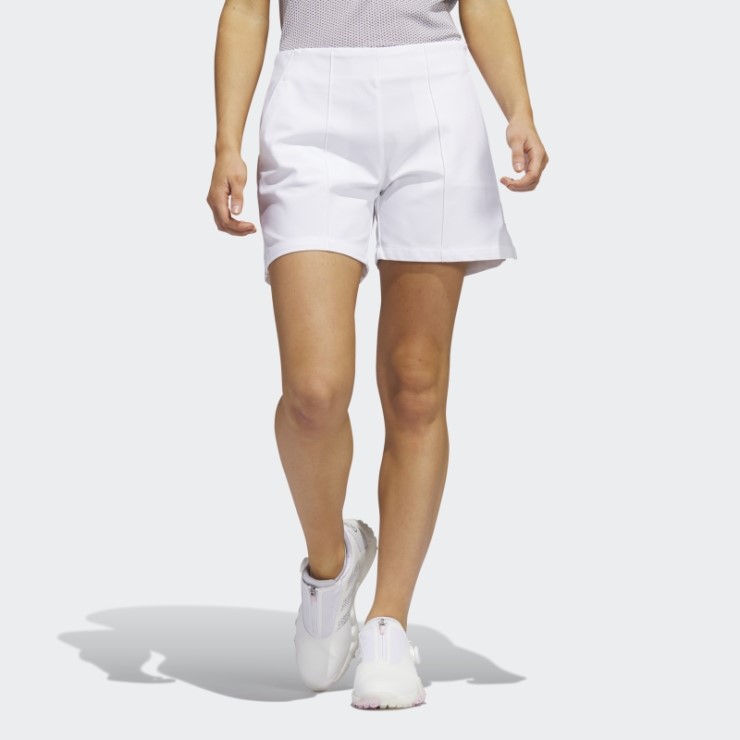 Shorts De Golf De 5 Pulgadas Con Pliegues Blancos Adidas