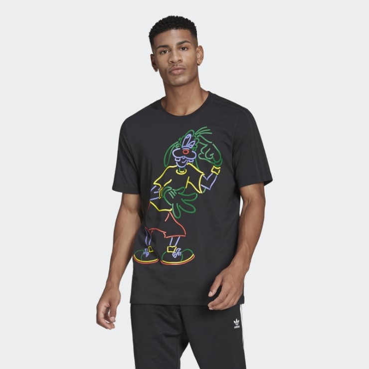 Camiseta Negra Disney Mickey Y Sus Amigos Goofy Adidas