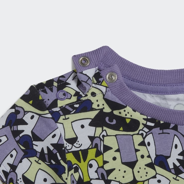 Conjunto De Verano Gráfico Adidas X Marimekko Amarillo De Moda