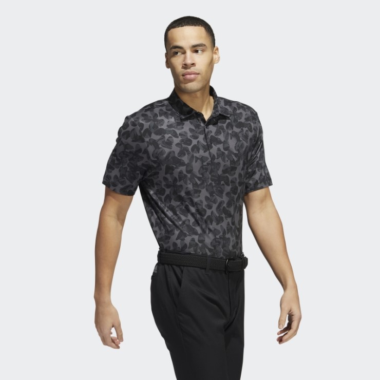 Adidas Polo Con Estampado Prisma Negro