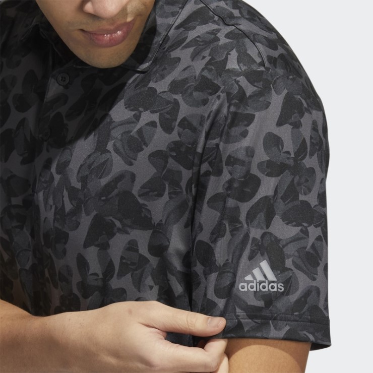 Adidas Polo Con Estampado Prisma Negro