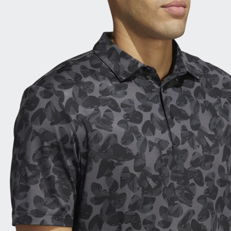 Adidas Polo Con Estampado Prisma Negro