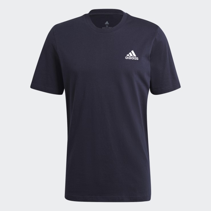 Camiseta Con Logo Pequeño Bordado Essentials Tinta Adidas