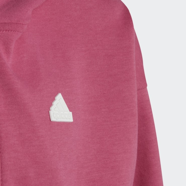 Sudadera Con Capucha Y Cremallera Completa De 3 Rayas De Iconos Del Futuro Adidas Fucsia