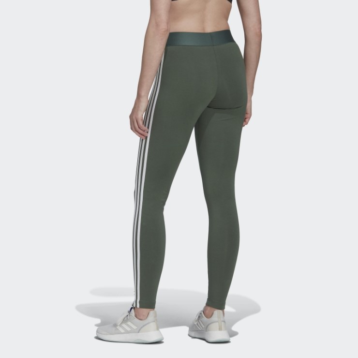 Leggings De 3 Bandas Essentials De Loungewear Verde óxido Adidas