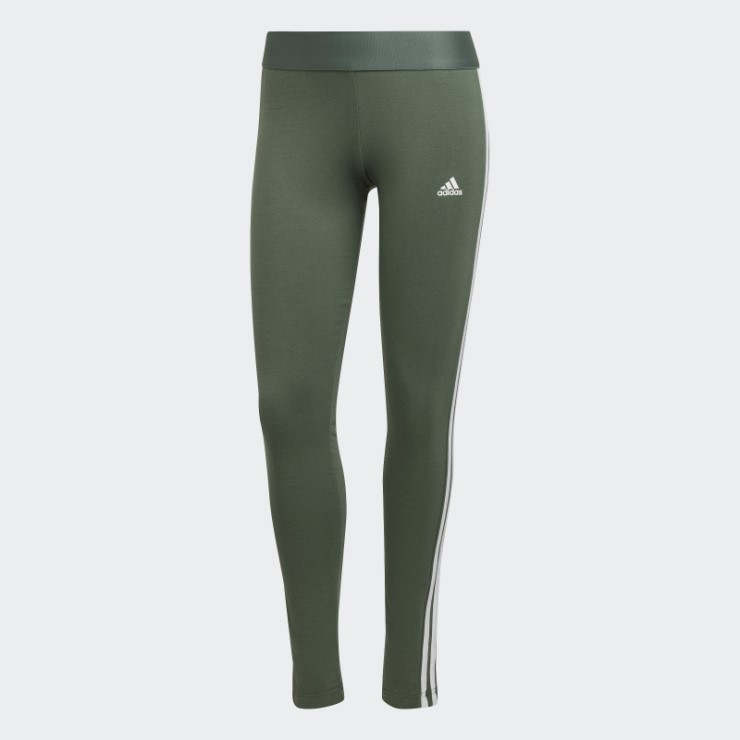 Leggings De 3 Bandas Essentials De Loungewear Verde óxido Adidas