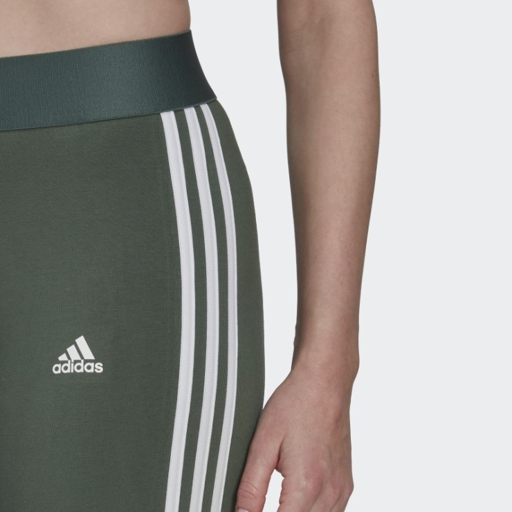 Leggings De 3 Bandas Essentials De Loungewear Verde óxido Adidas