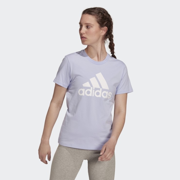 Camiseta Con Logo Essentials En Tono Violeta De Adidas