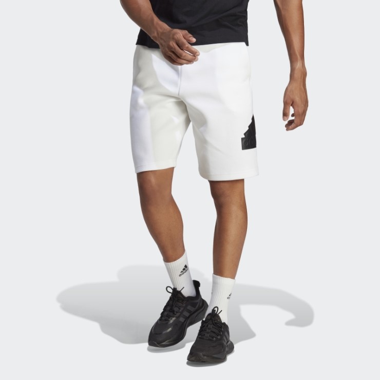Shorts Deportivos Adidas Logo Iconos Futuro Blanco