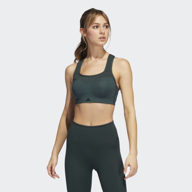 Verde Adidas Tlrd Impacto Entrenamiento Alto Sujetador Moda