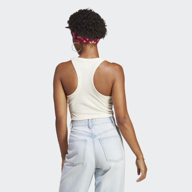 Camiseta Sin Mangas Corta Adidas Classics 3 Rayas Blanco Adidas