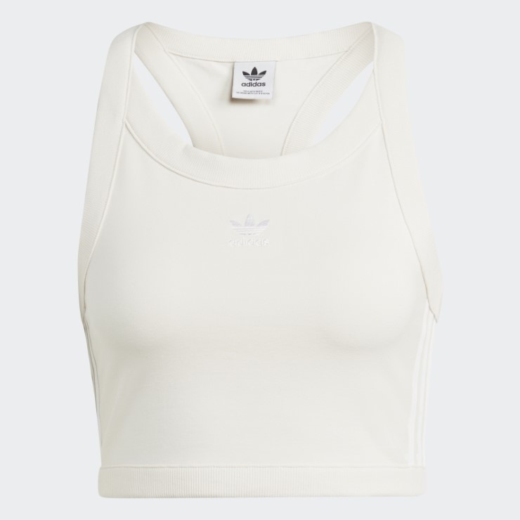 Camiseta Sin Mangas Corta Adidas Classics 3 Rayas Blanco Adidas