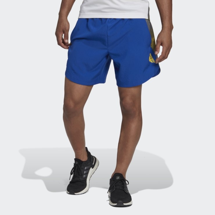 Shorts De Entrenamiento Con Gráfico Hiit Aeroready Azul Real Diseñados Para El Movimiento Adidas