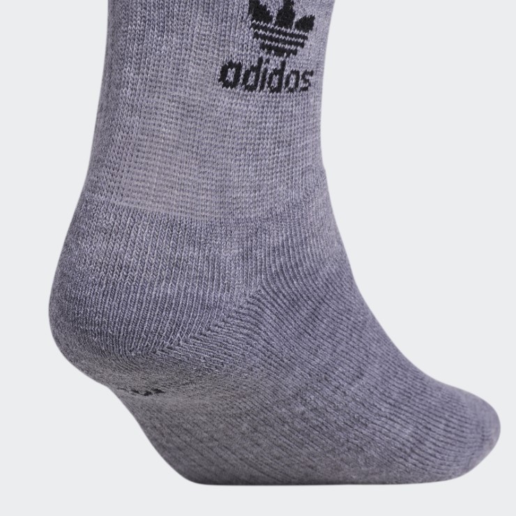 Calcetines Adidas Trefoil Quarter 6 Pares Gris Medio