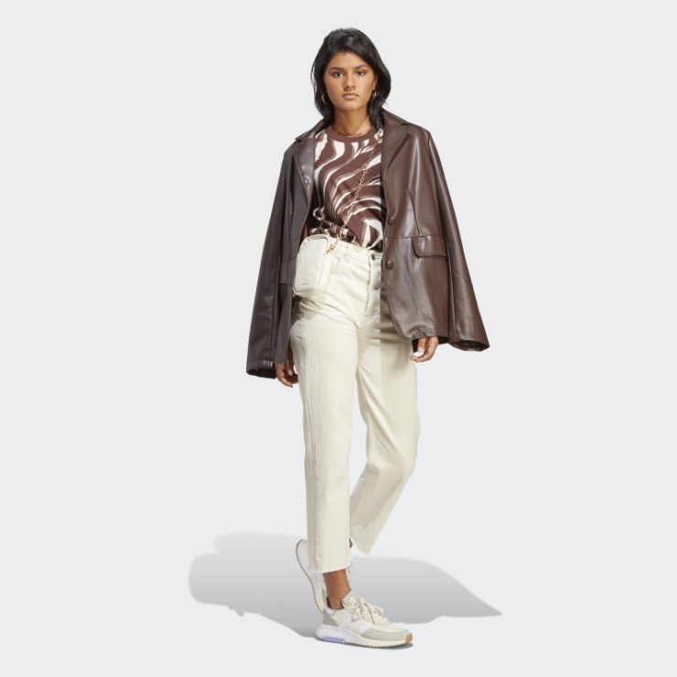 Camiseta Abstracta Con Estampado Animal Adidas Auburn