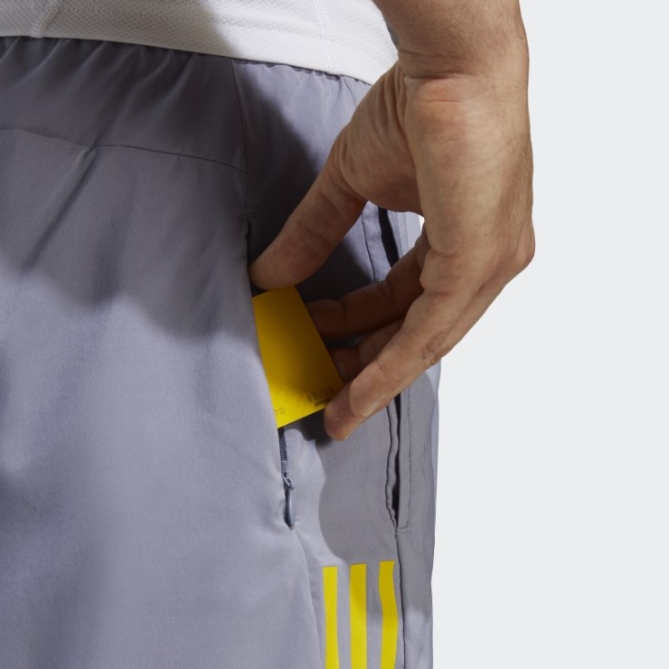 Pantalón Corto Adidas Plata Violeta Boston Marathon 2023 Own The Run