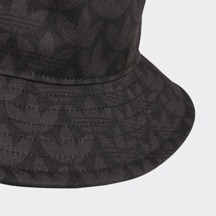 Sombrero De Pescador Con Estampado De Monograma Adidas Negro