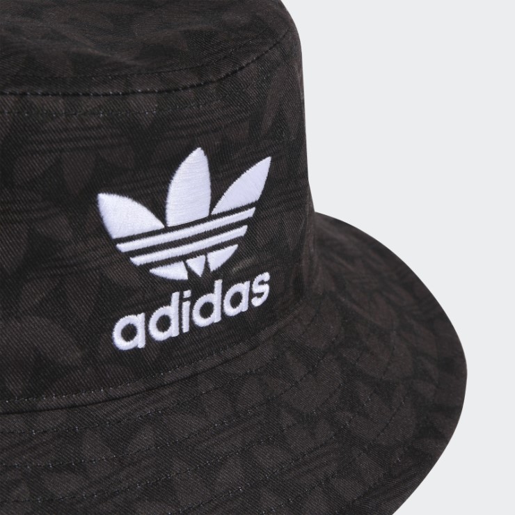 Sombrero De Pescador Con Estampado De Monograma Adidas Negro