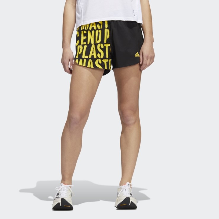 Pantalones Cortos De Running Con Calzoncillos Negros Adidas Run Fast