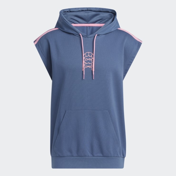 Steel Adidas World Wide Hoops Sudadera Con Capucha Sin Mangas (género Neutral)